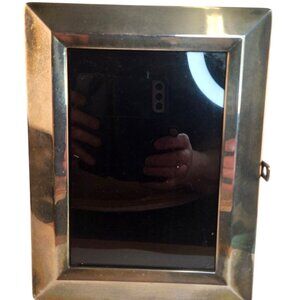 Vintage Silver Tone Picture Frame 5"x7" Hinged Back Stand Classic Home Decor